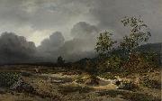 Willem Roelofs Landscape in an Approaching Storm. Sweden oil painting artist